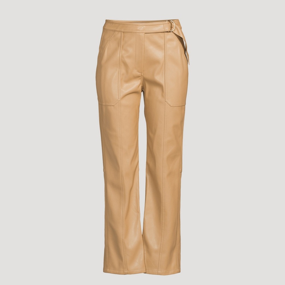 Jonathan Simkhai- BAXTER vegan leather tan pants - Picture 3 of 12
